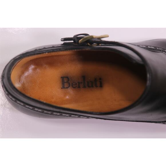 Berluti Black Leather Monk Strap Loafers Men\'s Eu 44 - UK 10 - US 11 main image 10